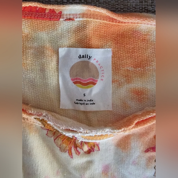 Daily Practice By Anthropologie Azalea Tie-Dye Sweatshirt Size Small - Picture 7 of 12